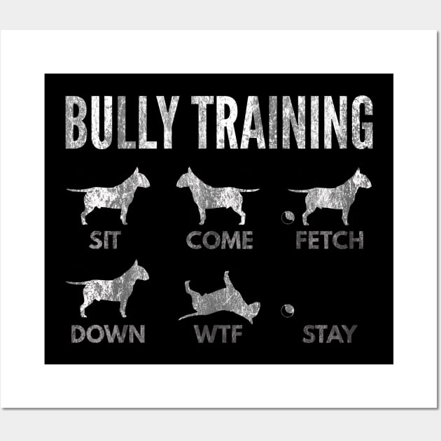 English Bull Terrier - Distressed Bully Training Wall Art by DoggyStyles